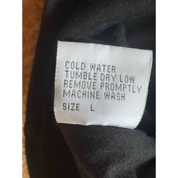 LOVE UNIVERSITY Black Long Sleeve Laceups Stretch Body Size L - Picture 5 of 8